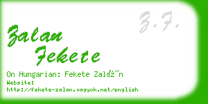 zalan fekete business card